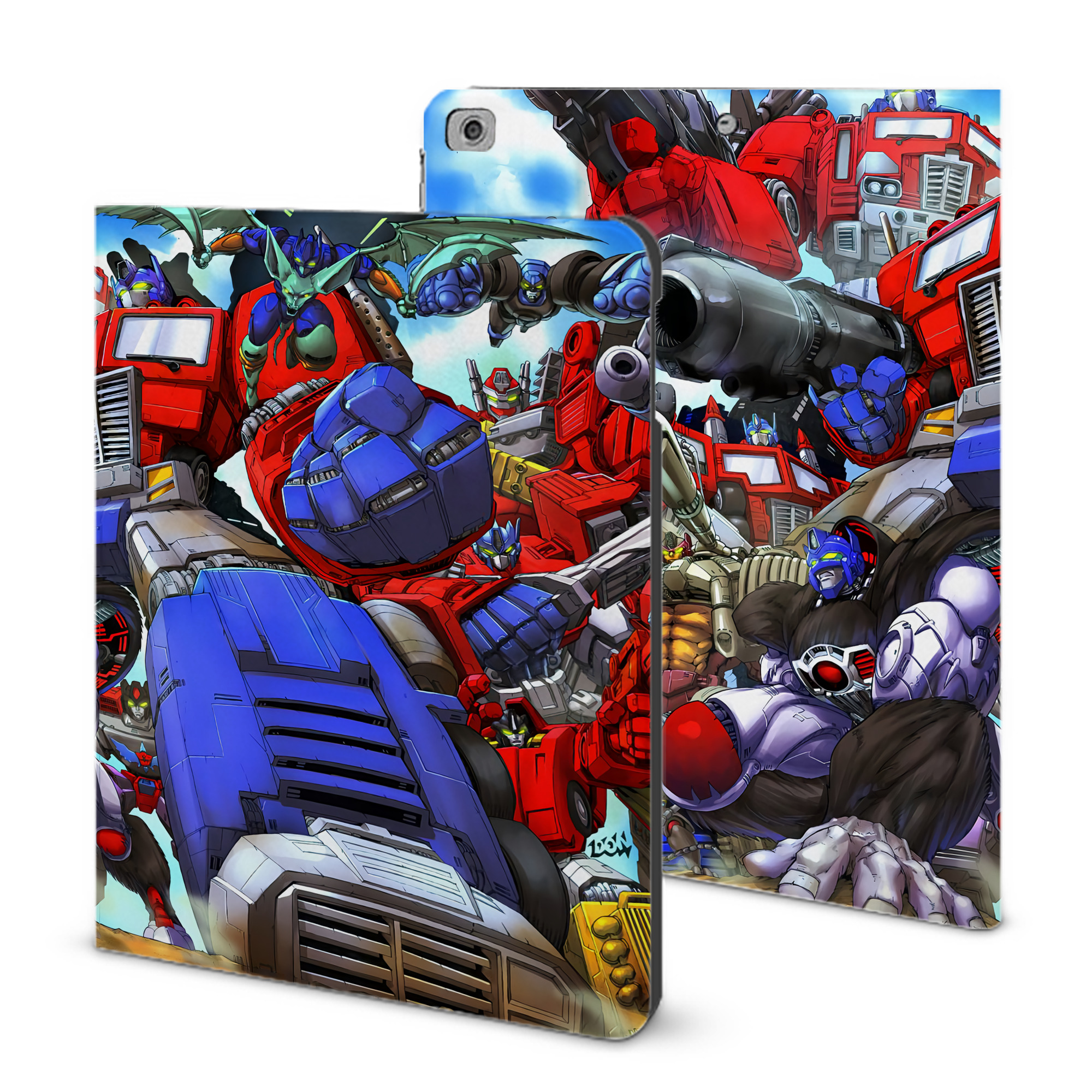 （画像用） Transformers トランスフォーマー IPad ケース ブック型 PUレザー TPU 耐衝撃 軽量 薄型 ペン収納なし 全面保護 IPad 各モデル対応